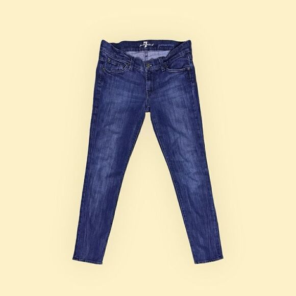 7 FOR ALL MANKIND Gwenevere skinny in dark wash Size 27 - Picture 1 of 7